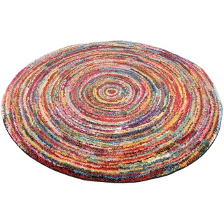 OCI DIE TEPPICHMARKE Sixteen Round Hochflorteppich Ø 120 cm Mehrfarbig