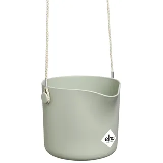 elho B.for Swing 18 - Blumentopf Hängend - Übertopf für Innen - 100% recyceltes Plastik - Ø 18.0 x H 16.5 cm - Grün/Steingrün