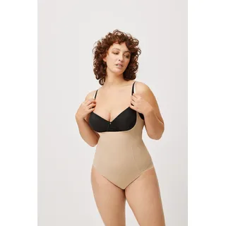 Body YSABEL MORA, Damen, Gr. M, N-Gr, beige, Obermaterial: 73% Polyamid, 27% Elasthan, figurbetont, Bodys Body, Bodysuit, elastisch, mittlerer Form-Effekt, Träger verstellbar