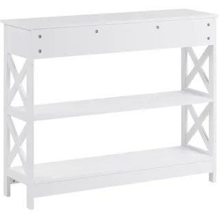 Beliani Montgomery Konsolentisch 100x80x30 cm Weiß