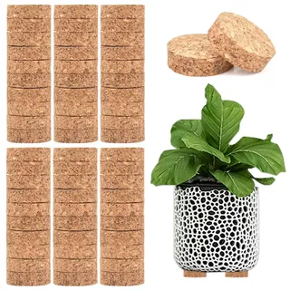 MOPLA 60 Stücke Füße für Blumenkübel Außen, Rund Kork-Füße für Blumenkübel, Blumentopf Füße Outdoor, Pflanzkübel Füßes, Geeignet für Innen- und Außenbereich Pflanzenblumentopf Korkuntersetzer