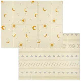 Relaxdays Spielmatte , Multicolor , Textil , Rechteckig , 200x150 cm , beidseitig verwendbar , Teppiche und Böden, Teppiche, Kinderteppiche