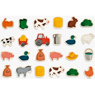 Janod Magnetset Bauernhof 24 Teile