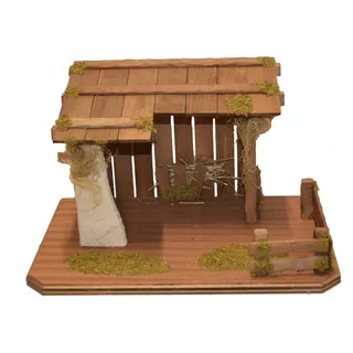 Alfred Kolbe Krippe »Krippenstall« für 10 cm Figuren, braun