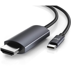 CSL - USB C zu HDMI Kabel 4k 60Hz - 3m - HDTV 4K Kabel – USB Typ C zu HDMI 2.0 - kompatibel mit MacBook Pro 2020 2019 2018 2017, MacBook Air, iPad Pro, Surface Book 2, Galaxy S10 UVM - schwarz