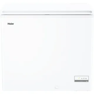 Haier HCE200D Gefriertruhe/Energieeffizient/Nettoinhalt 196 Liter/Kompakte Größe/Schnell-Gefrierfunktion/Elektronische Temperatursteuerung/LED-Innenbeleuchtung/Weiß