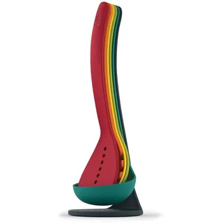 Joseph Joseph Nest Plus - 5-teiliges Küchenutensilien-Set mit magnetischem Ständer - mehrfarbig