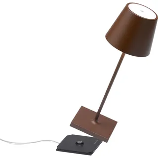 Zafferano Poldina Pro Mini Tischlampe - Aufladbare LED Lampe - 30 cm - Braun - Braun