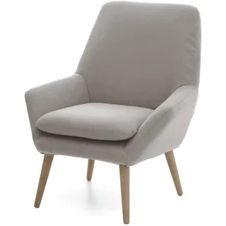 Talamo Italia - Annarita-Sessel, Design-Loungesessel, 100 % Made in Italy, Relaxsessel aus gepolstertem Stoff, 80 x 70 x 95 cm, Grau