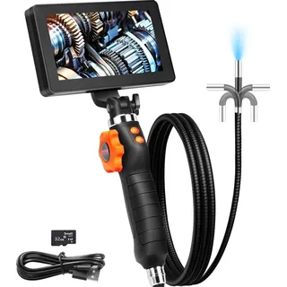 Vevor Endoskopkamera 6,4 mm mit 5 Zoll IPS 1080P HD-Bildschirm und 8-fachem Zoom