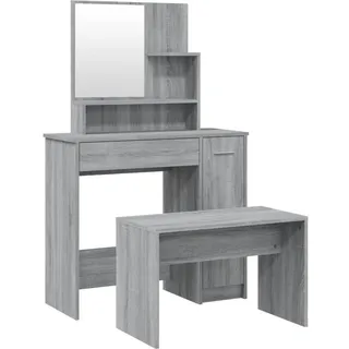 vidaXL Schminktisch-Set Grau Sonoma 86,5x35x136 cm - Grau