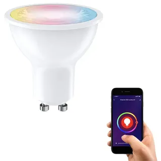 Xanlite Kozi LED-Leuchtmittel, GU10, Spot, 5 W, GU10, LED, mit Dimmung von Farbe und Helligkeit, vernetzte Glühbirne, Alexa und Google Home – KG50SRVBCCT
