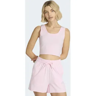 Tanktop ADIDAS SPORTSWEAR "ESSENTIALS SMALL LOGO COTTON LIFESTYLE", Damen, Gr. L, clear pink, Obermaterial: 93% Baumwolle, 7% Elasthan, Rundhals, Tops Tanktop, schmale Passform, leichtes und luftiges Design
