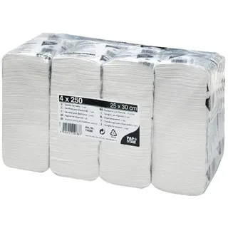 Papstar Servietten, Weiß 1-lagig x 35 x 17 cm,