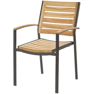 Diamond Garden Treviso Stapelstuhl Edelstahl/Teak
