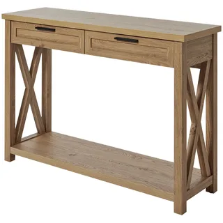 Jahnke Chalet Konsolentisch 110 x 34 x 77,2 cm braun