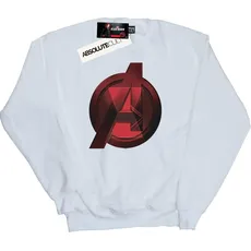 Marvel, Herren, Pullover, Black Widow Film Avengers Logo Baumwolle Sweatshirt, Weiss, (3XL)