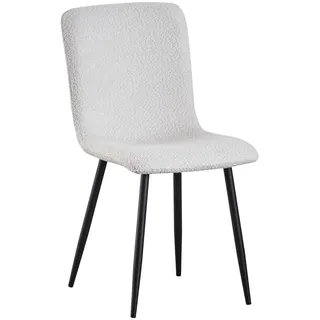 Mid.you Stuhl , Weiß , Holz, Metall, Textil , Pappel , Sperrholz , konisch , 43x86x54.5 cm , Fsc, Bsci , Esszimmer, Stühle, Polsterstühle