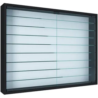 VCM my home Mandosa XXL Hängevitrine schwarz 8 Fachböden