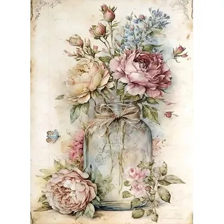 JATOK Diamond Painting Erwachsene, Diamant Painting Bilder Blume 30x40cm, 5D Diamond-Painting Art Geeignet Als Geschenk, Zur Entspannung und Als Wanddeko