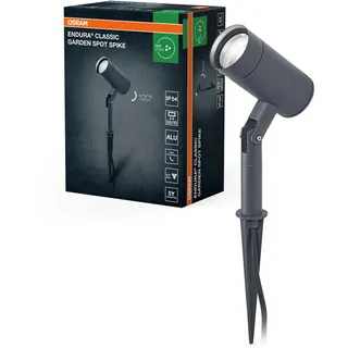 Osram ENDURA Classic Garden Spotspike GU10 Außen-Spießleuchte, schwarz, GU10-Sockel (max 35W), kann mit einfacher oder smarter Lampe bestückt werden, ausrichtbarer Leuchtenkopf, Schutzklasse IP54