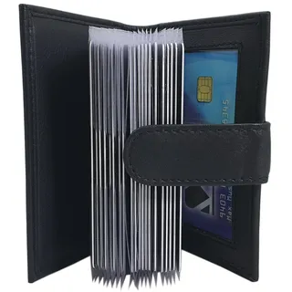 myledershop XXL Kalbsleder Kreditkartenetui/Kartenetui/Visitenkartenetui/Scheckkartenetui/Kartenmäppchen MJ-Design-Germany mit RFID & NFC Schutz (Schwarz)