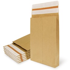 Kraftpapier-Umschläge mit doppeltem Silikonstreifen, 8 Falten, für Versand und Verpackung, Papiertüten zum Versenden von Kleidung, Accessoires, Dekoration oder Geschenke