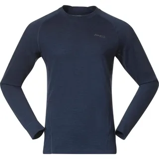Bergans Herren Inner:Pure Merino Longsleeve (Größe XXL, blau)