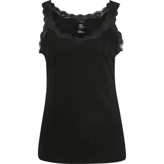 CALIDA Etude Toujours Tank Top Damen, mit Swiss+Cotton-Gütesiegel, edle Nadelstreifen-Optik und zarte Spitze am Ausschnitt