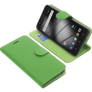 foto-kontor Tasche kompatibel mit Gigaset GS270 / GS270 Plus Book Style grün Schutz Hülle Buch
