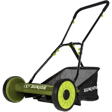 Snow Joe MJ500M Manueller Rasenmäher mit Grasfang, 41 cm L x 41 cm B x 125 cm H, Grün/Schwarz