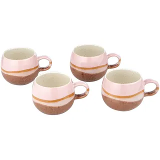 Butlers Tassen 4er-Set Medley 470 ml , Rosa , Keramik , Geschirr, Tassen, Kaffeetassen