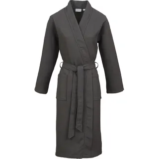 Unisex-Bademantel CARL ROSS "25100" Gr. XXL, grau (dunkelgrau), L:130cm, Piqué, Hausmäntel, Unisex-Bademantel, Waffelpique