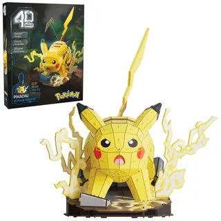 Spin Master Puzzle - Pokémon Pikachu - detailreicher 3D-Modellbausatz aus hochwertigem Karton, 201 Teile, leicht zu Bauen, ab 12 Jahren, Rot