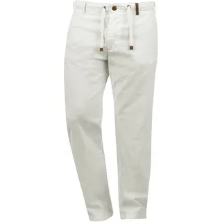 Leinenhose INDICODE "Leinenhose IDIves", Herren, Gr. M, N-Gr, weiß (off, weiß), Obermaterial: 55% Leinen LI. 45% Baumwolle CO., Hosen Leinenhose
