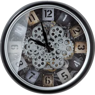 Casablanca by Gilde Wanduhr Steam schwarz, silber, champagnefarben H. 51 cm,50360 - Schwarz