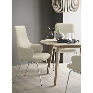 Stressless Polsterstuhl STRESSLESS "Laurel", beige (cream batick, chrom glänzend), B:58cm H:105cm T:60cm, Leder BATICK: BATICK ist ein leicht korrigiertes, durchgefärbtes und genarbtes Möbelleder, bei dem die meisten Unebenheiten und Spuren in der Regel entfernt 