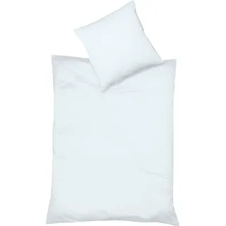 Bettwäsche FLEURESSE "Colours in 135x200, 155x220 oder 200x200 cm", weiß, B/L: 155cm x 220cm, 1 Stk., 1 Stk., Mako-Satin, B/L: 80cm x 80cm, 2 Stk., Mako-Satin, Obermaterial: 100% Baumwolle, Bettwäsche, Bettwäsche, Bettwäsche aus 100% Baumwolle, uni, mit Reißverschluss