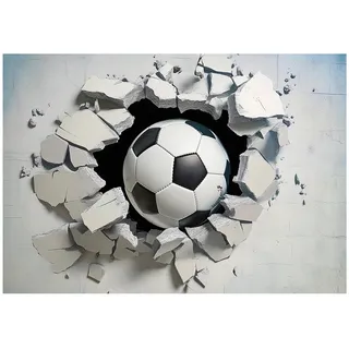 WallArena Tapete Kinderzimmer Junge Fußball, Vlies Fototapete, 150x105