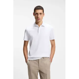 Poloshirt BOSS "Palosh", Herren, Gr. XXL, weiß 100, Jersey, Obermaterial: 100% Baumwolle, unifarben, slim fit normal, hoch geschlossener Ausschnitt, abgesteppte Kante, Shirts Poloshirt, mit tonalem Logo, slim fit