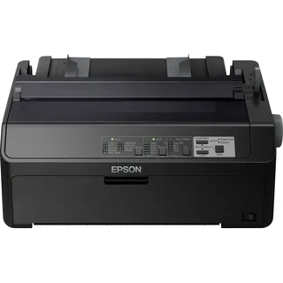 Epson LQ-590II, 550 Zeichen pro Sekunde, 10 Zeichen pro Zoll, 6 Kopien, Code 128 (A/B/C), Code 39, EAN13, EAN8, Interleaved 2/5, POSTNET, UPC-A, UPC-E, PC437, PC708, PC720, PC850, PC858, PC864, PCAR864, ISO 8859-15, Roman 8, Italic, Briefumschläge, Etiketten, Rolle - Schwarz