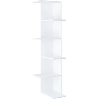 VCM Eckregal 37 x 140 x 37 cm Weiß