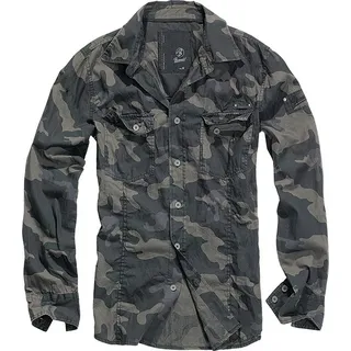 Brandit Textil Brandit Slim Langarmhemd - Dark Camo - 3XL