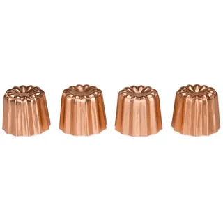 Patisse Canelé-Backformen-Set 4010 kupfer 4-teilig 4,5 cm