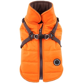 Puppia Unisex Puppia Authentische Winterweste, Mountaineer Ii, Medium, Orange Hundemantel, Orange, M EU