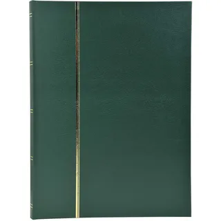Exacompta 26155E - Briefmarken Einsteckalbum aus Halbleder, 48 Seiten, 22.5 x 30.5 cm, grün