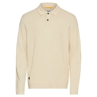 camel active Herren Leichtes Langarm Polo aus Reiner Baumwolle Hafer, Menswear-L