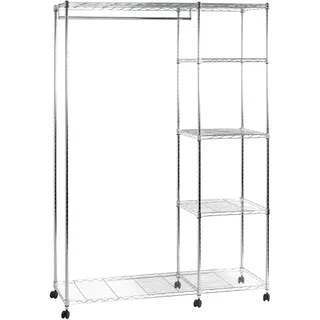 Haku-Möbel Rollgarderobe 123,0 x 45,0 x 181,0 cm silber