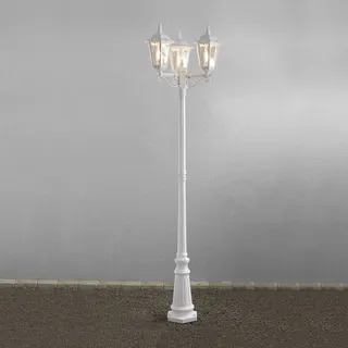 Konstsmide Außenstandleuchte Aluminium 57,5 cm x 57,5 cm x 220 cm inkl. E27 100 W weiß