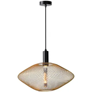 Lucide Hängeleuchte , Messingfarben , Metall , oval , 135 cm , RoHS, Reach , höhenverstellbar , Lampen & Leuchten, Leuchtenserien